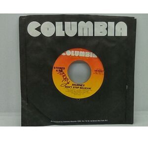 Journey - Don't Stop Believn" / Natural Thing 45 / 1981 VG Columbia